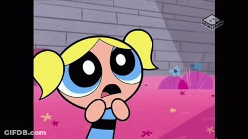Bubbles From The Powerpuff Girls Is Shown In A Cartoon On Cartoon Network GIF
