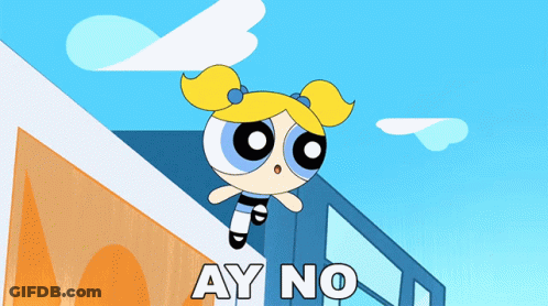 Bubbles Powerpuff Girls Jumping Off Building Ay No GIF