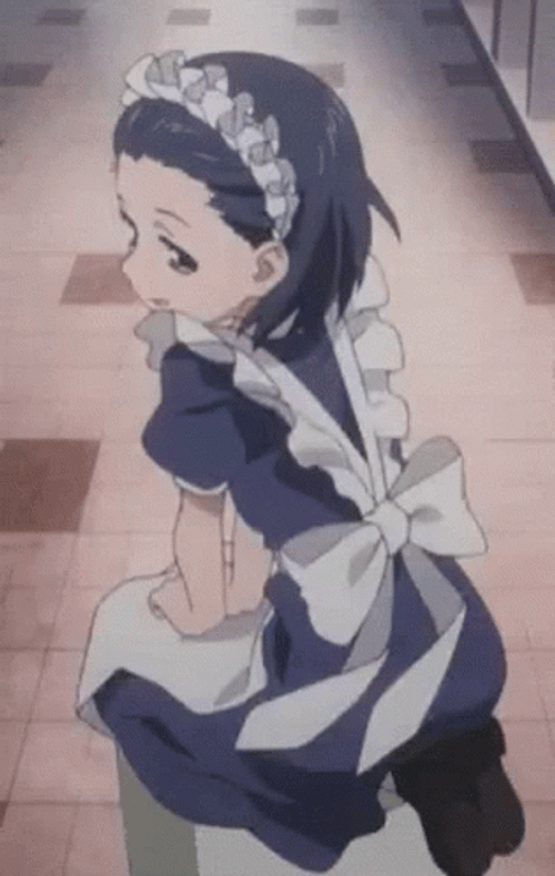 Bubbly Anime Maid Girl GIF