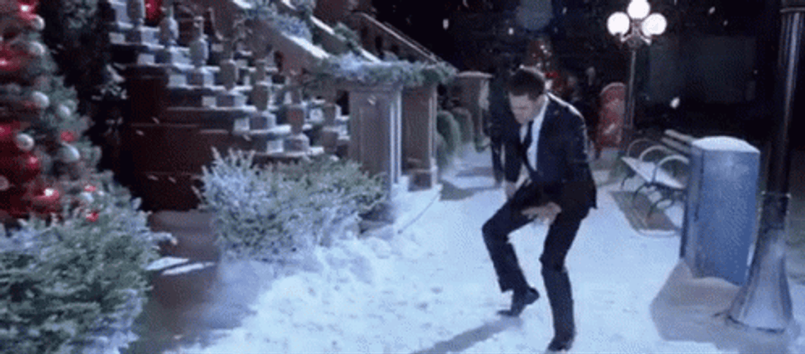 Buble Dancing On Winter Christmas GIF
