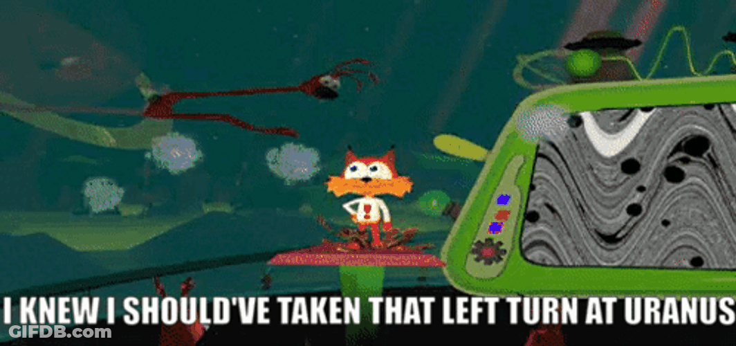 Bubsy Left Turn At Uranus GIF