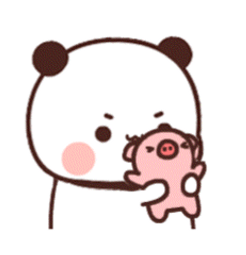 Bubu Plays With A Pig GIF
