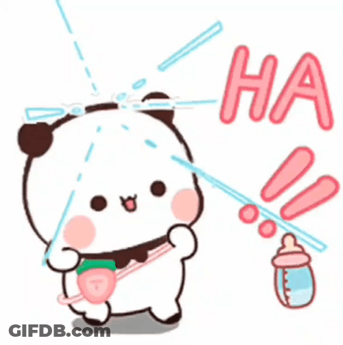 Bubu Power Kicks Feeding Bottle GIF