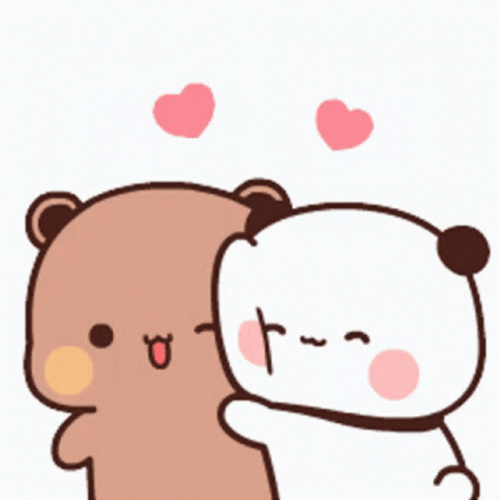 Bubu Rubs Face On Dudu GIF
