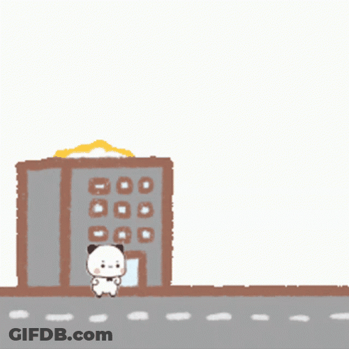 Bubu Running Away From Fire GIF