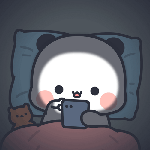 Bubu Scrolls On Phone At Night GIF