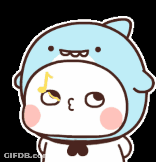 Bubu Wears Shark Costume GIF