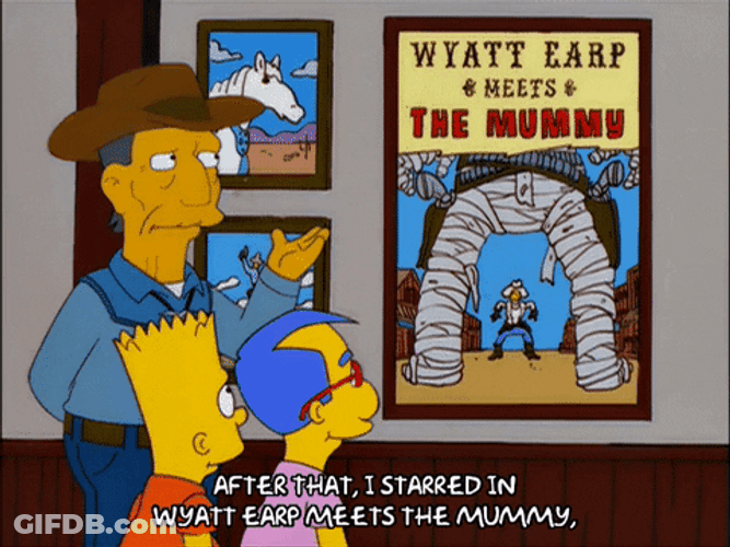 Buck McCoy Show Bart The Mummy Portrait GIF