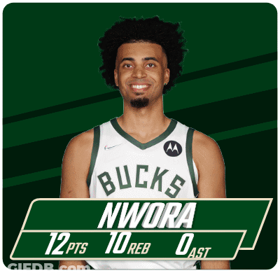 Buck's Nwora Scores 12 Points GIF