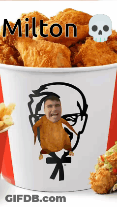 Bucket Of Fried Chicken Named Milton GIF