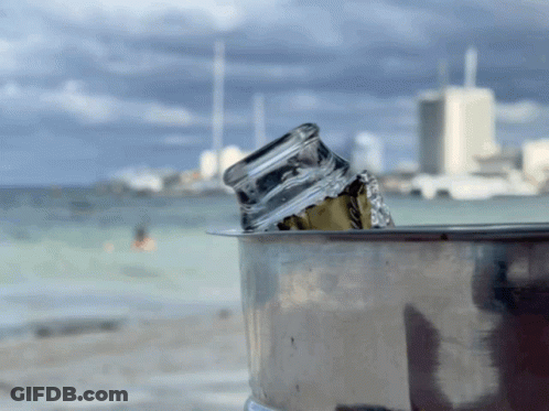 Bucket Of Ice With Bottle GIF