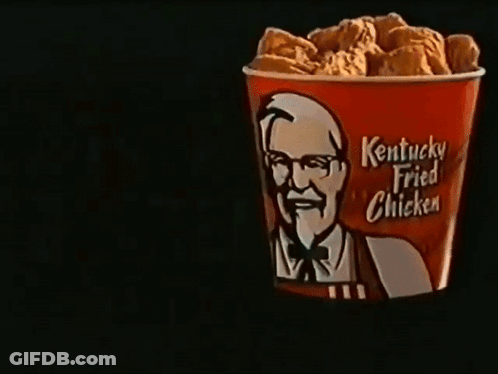 Bucket Of KFC Saying Life Tastes Better With KFC GIF