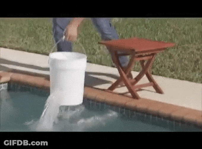 Bucket Water Going To Empty GIF