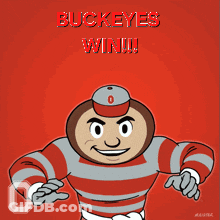 Buckeyes Win Red Poster GIF