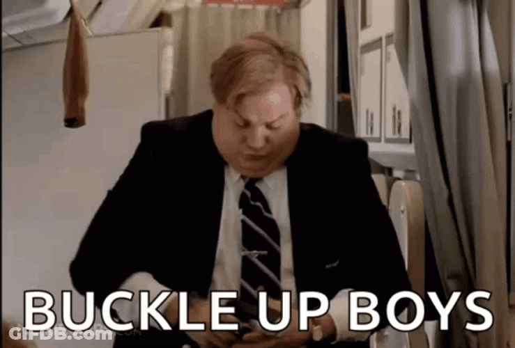 Buckle Up Boys Flight Attendant GIF