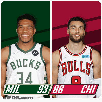 Bucks And Bulls Basketball Players GIF