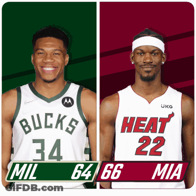 Bucks And Heat Basketball Players GIF