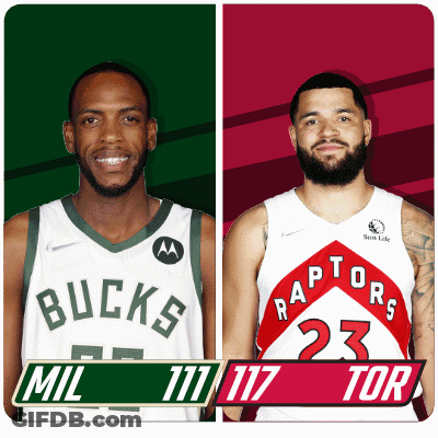Bucks And Raptors Basketball Players GIF