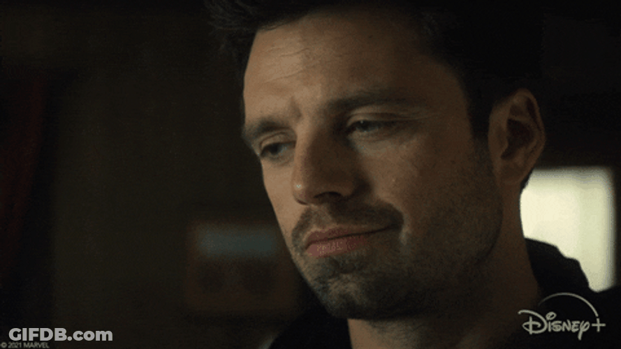Bucky Barnes Sebastian Stan Smile GIF