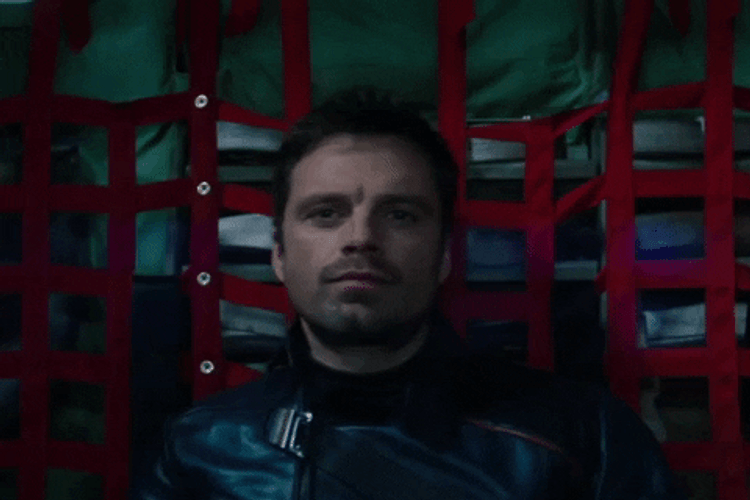 Bucky Barnes Sebastian Stan Thinking GIF