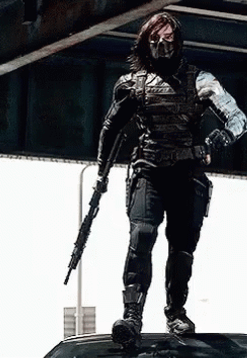 Bucky Barnes Walking Winter Soldier GIF
