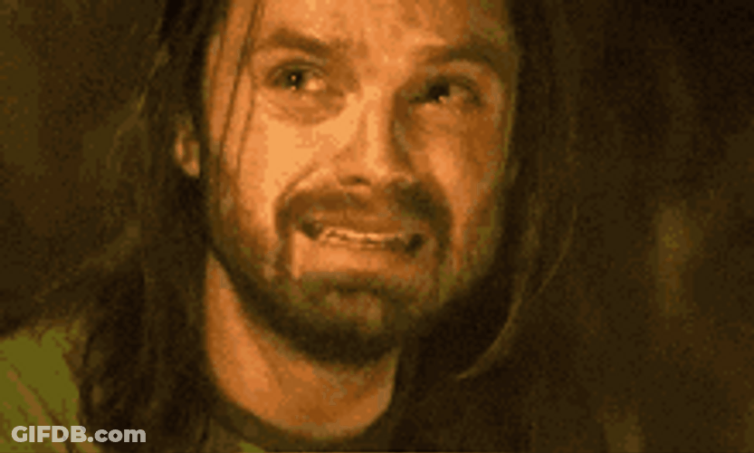 Bucky Crying & In Pain GIF