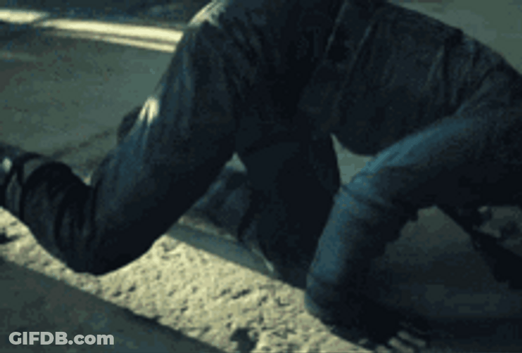 Bucky Getting Up After Being Hit GIF