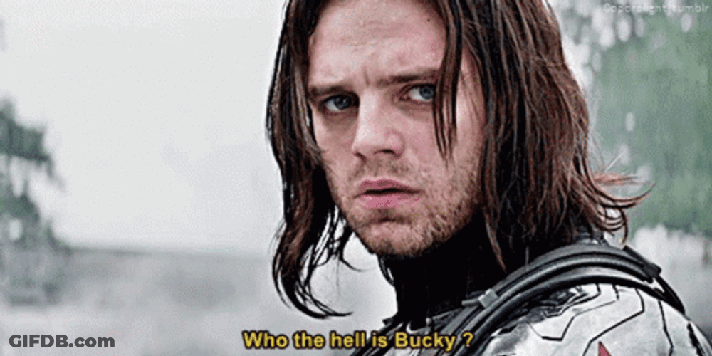 Bucky Has Forgotten Himself GIF