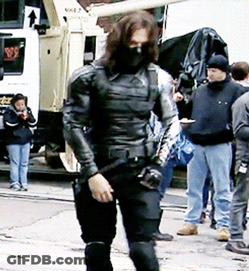 Bucky Touching His Hair GIF