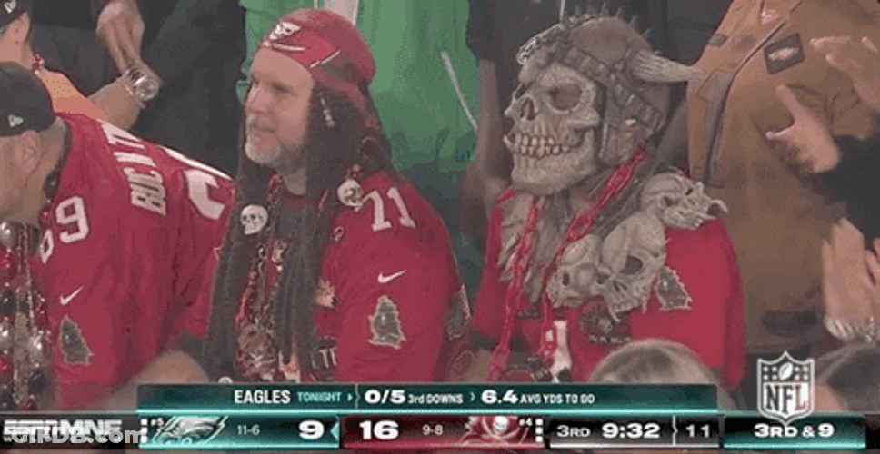 Bucs Fan Wearing Geel GIF