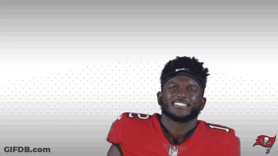 Bucs Guy Waving Goodbye To Everyone GIF