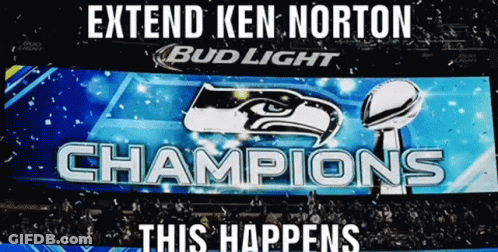 Bud Light Ad For Seahawks Champions GIF