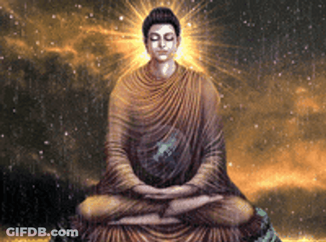 Buddha Globe On Hand GIF