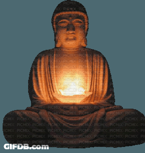 Buddha Light Emitting From Chest Image GIF
