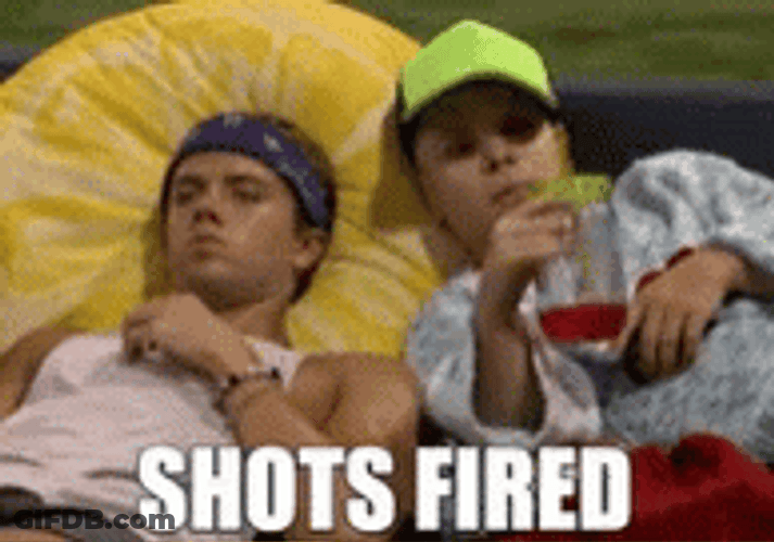 Buddies Chillin Saying Shots Fired GIF