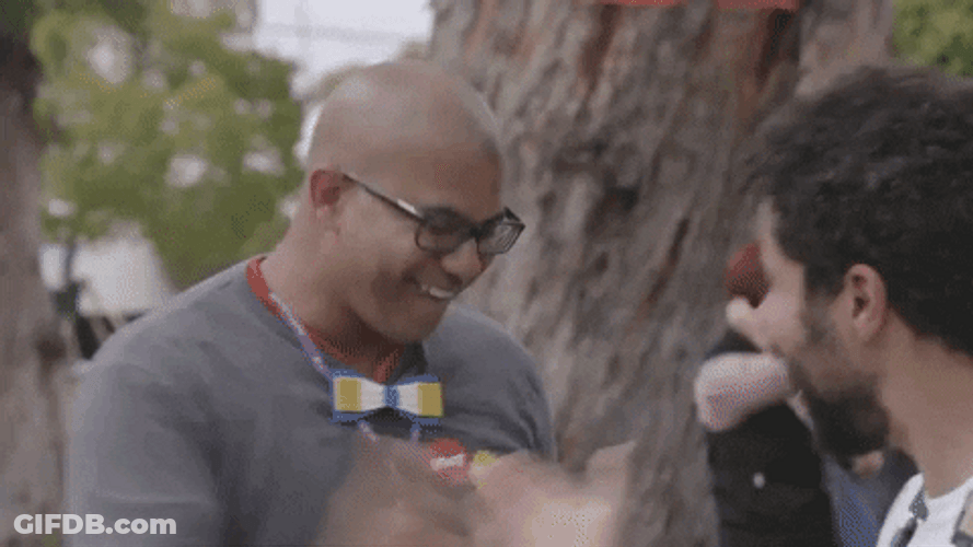 Buddy Chest Bump GIF