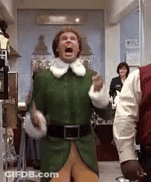 Buddy The Elf Jumping For Joy GIF