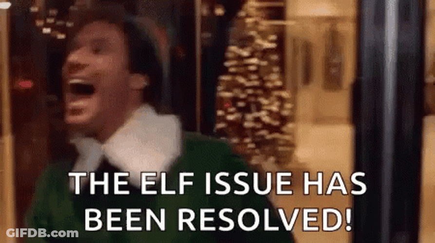 Buddy The Elf Resolved Issue GIF