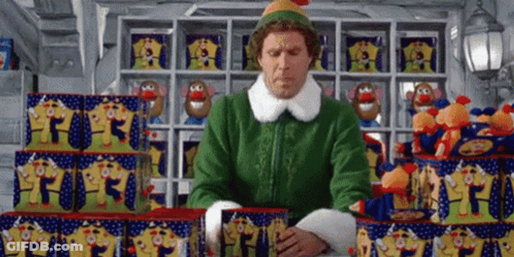 Buddy The Elf Shocked Face GIF