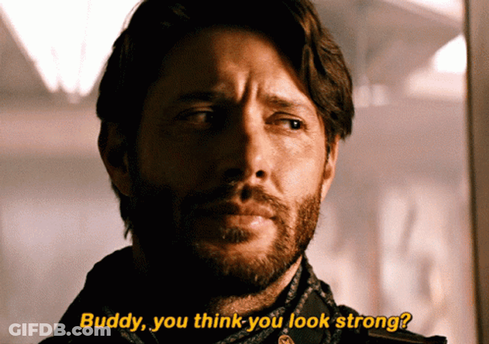 Buddy You Think You Look Strong Soldier Boy GIF