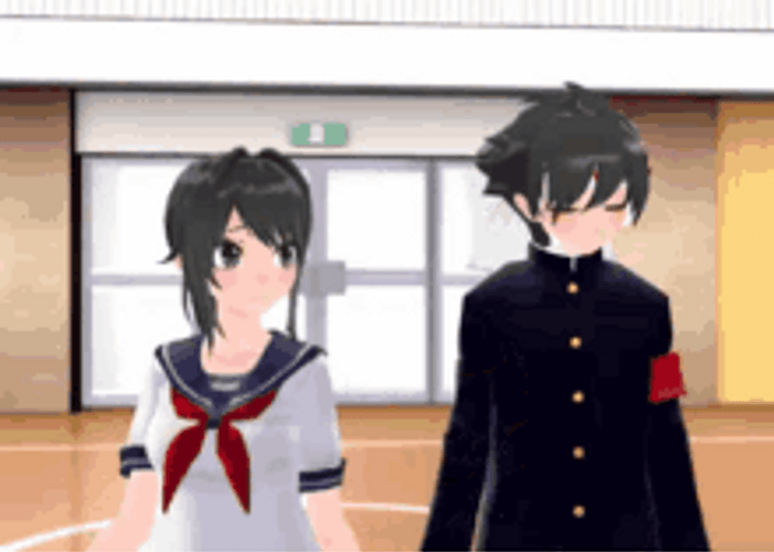 Budo Masuta Ayano Aishi Kiss Yandere GIF