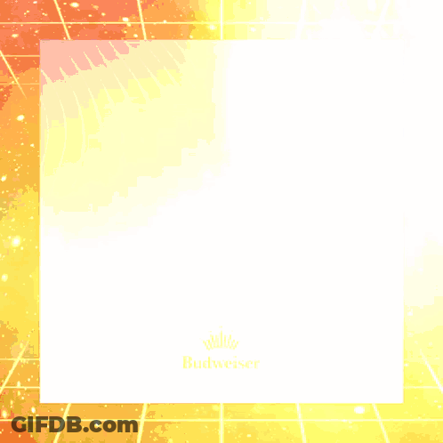 Budweiser Advertisement With Rainbow Background GIF