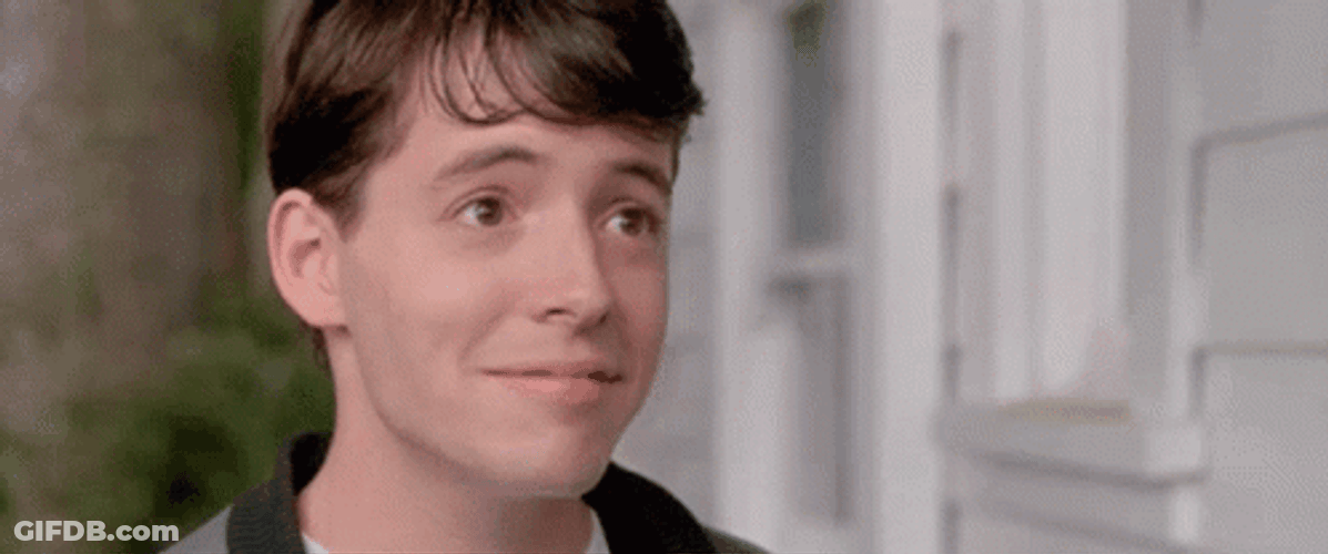 Bueller Awkward Smile GIF