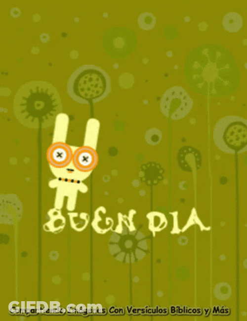 Buen Dia Bunny Digital Art GIF