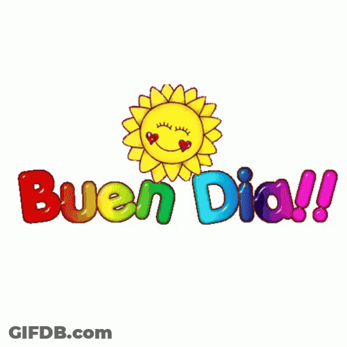 Buen Dia Sunflower Creative Art GIF