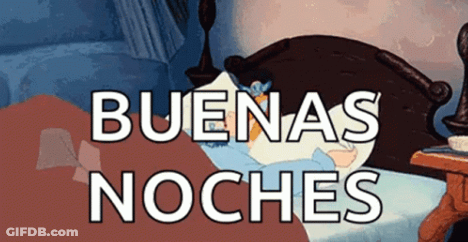 Buenas Noches Caricaturas GIF