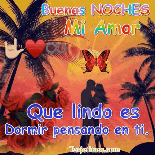 Buenas Noches Mi Amor Que Lindo Es GIF