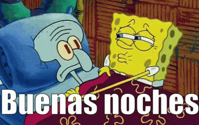 Buenas Noches Spongebob & Squidward GIF