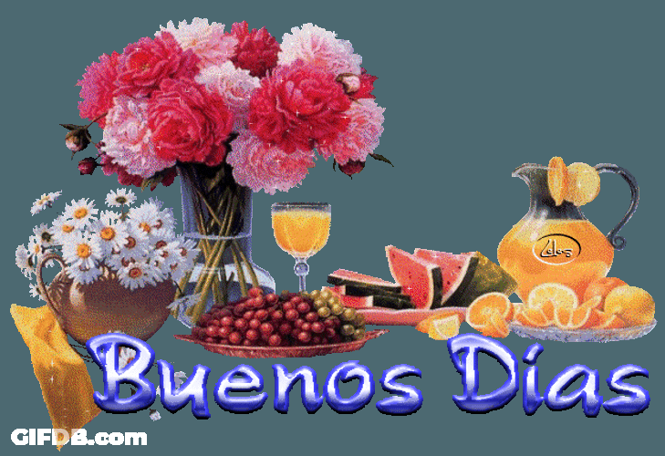 Buenos Dias Amor Fruit Platter Digital Art GIF