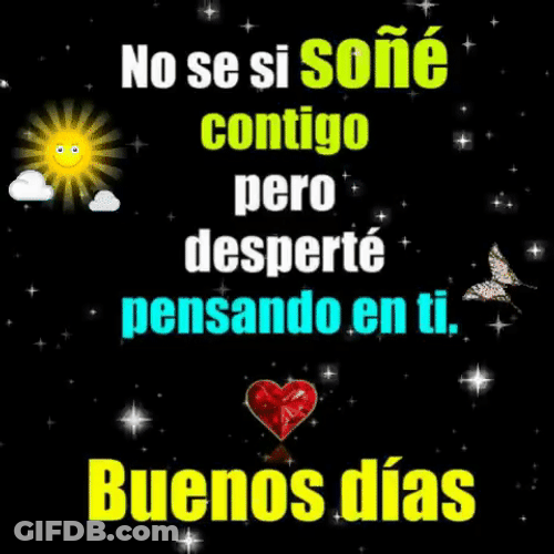 Buenos Dias Amor Outerspace Design GIF